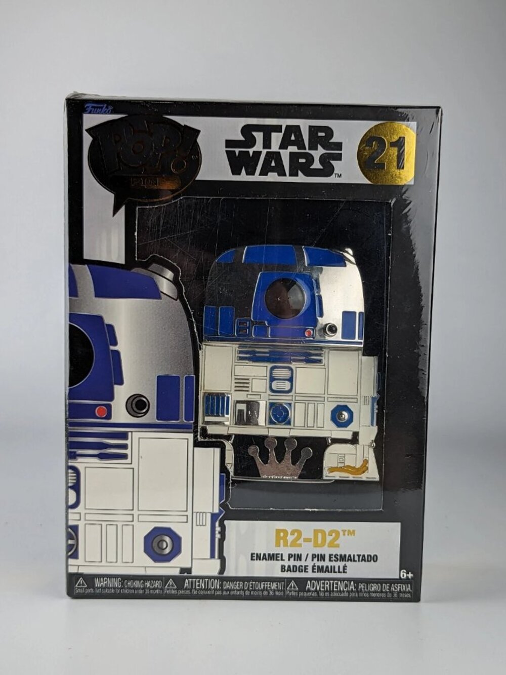 Star Wars Funko POP PIN 21 R2-D2 DROID Collectible Enamel Pin Removable Stand